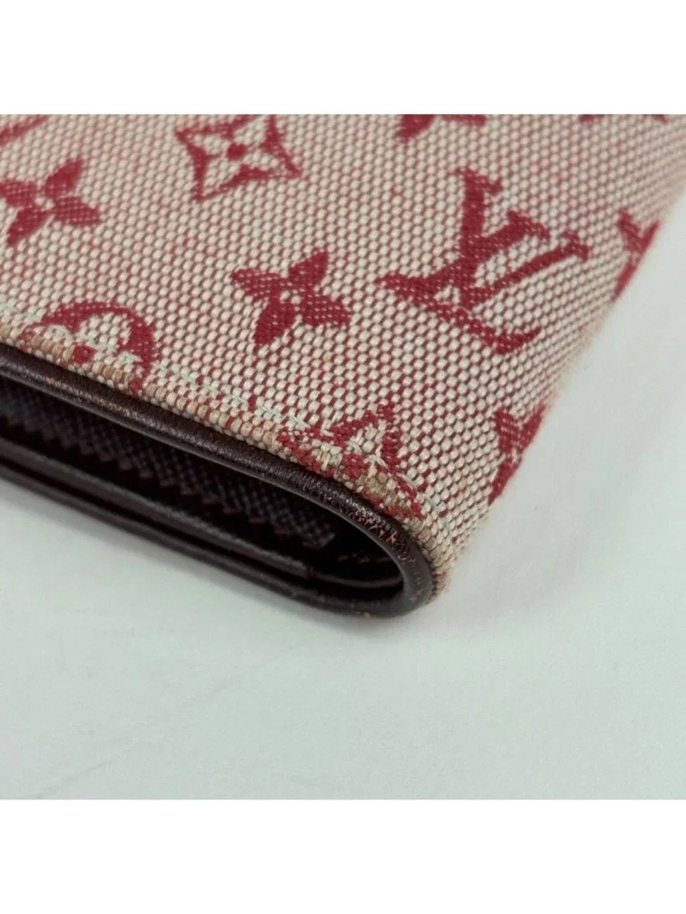 Louis Vuitton Portobiert Cles Monet Trifold Wallet Monogram Mini Cerise